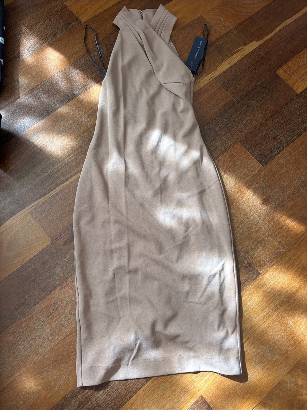 nude almond dress